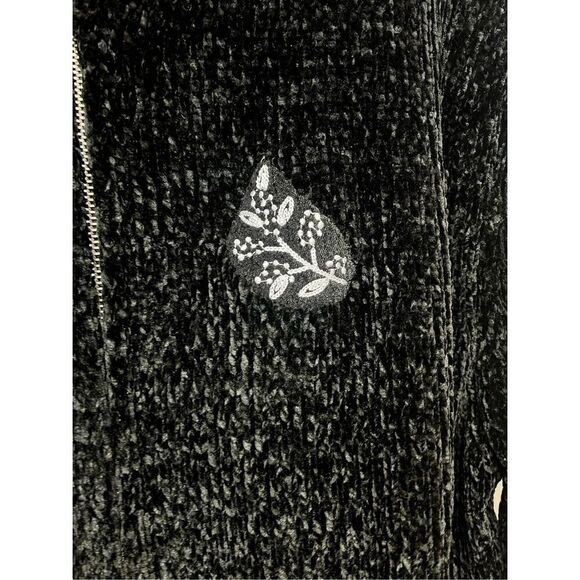 Australia New Zealand Black Chenille Full Zip Cardigan Sweater sz XXXL EUC - Picture 2 of 8